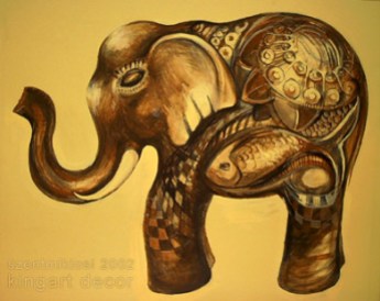 Elefánt - festmény 100 x 70 cm